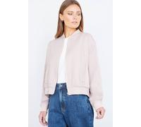 Yumi Women's Stone Relaxed Lightweight Bomber Jacket | Size: 14