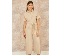 Yumi Women's Stone Utility Relaxed Fit Jumpsuit | Size: 12 Yumi Stone 12