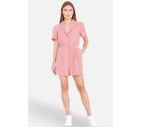 Yumi Women's Stripe Retro Playsuit in Light Red | Size: 16