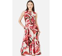 Yumi Women's Viscose Swirl Print Midi Dress in Bright Pink | Size: 20 Yumi Bright Pink 20