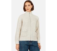 Yumi Women's Zip Up Cardigan Sweater in Ecru | Size: Medium