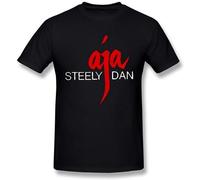 YUMIAN Men's Steely Dan Logo Black T Shirt by Maven Black L