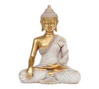 yumiaohe Buddha Statue for Home Decor Gold 10.2IN-Zen Decor - Spiritual-Buddha Decor for Living Room-Buda - Indoor Buddha Gift for Relaxation, Meditation or Shrine