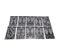 YUMILI 10 Sheets Body Art Stencils Anti Static Water Proof PVC Reusable Temporary Body Templates
