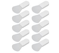 YUMILI 10Pcs Silicone Mask Brush Mini Short Handle Mud Applicator Portable Facial Beauty Tool White (Sector style)