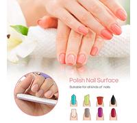 YUMILI 15Pcs Professional Nail Files Double Sided Emery Boards 100/180 Grit Nail Files & Buffers Artificial Nails Buffer Block Manicure Kit (Type 1 (Round))