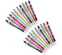 YUMILI 20pcs Welcome Back to School Ballpoint Pens with Stylus for Students School Office Supplies