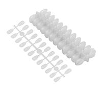 YUMILI 240Pcs Round False Nail Tips Color Card Polish Gel Display Practice Palette Manicure Tool (Transparent)