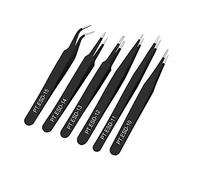 YUMILI 6 piece tweezers assortment for installation. Replace the electronic repair tool kit. Industrial tweezers