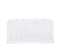 YUMILI Acrylic Makeup Brush Organizer Transparent Cosmetic Display Case for Lip Liners Nail Brushes Perfume Samples
