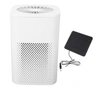 YUMILI Air Purifier Solar Powered High Efficiency Portable Air Cleaner with 10W Monocrystalline Silicon Panel for Car Dog House Chicken Coop ABS Material