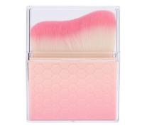 YUMILI Angled Flat Head Makeup Brush Portable Cosmetic Brush Soft Foundation Brush for Makeup Nail Art (Pink Gradient)