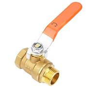 YUMILI Ball Valve, Brass Pipe Male and Female Thread 1/2" BSP DN15 Standard Connections with Lever Handle for Air Gas Fuel Line Pipe Fittings