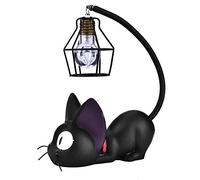 YUMILI Bedside Lamps for Reading, Resin Night Light Cat LED Desktop Lamp Ornaments w/Lampshade Home Decoration Gift Anime Cat Resin Lamp