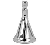 YUMILI Deburring External Chamfer Tool, Bit Die Steel Remove Burr Tools Quick Release With Hex And Triangular Shank Design Electric Drill Accessory Black Silver Gold Optional (Hexagonal handle silver)