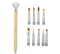 YUMILI Multi Functional Detachable UV Gel Pen Nail Painting Drawing Pen Nail Dotting Brush (Gold)