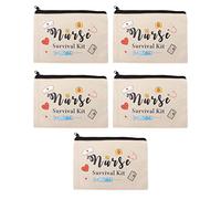 YUMILI Nurse Cosmetic Bag Versatile Makeup Pouch Travel Organizer with Zipper Closure Survival Tools Print for Nurse Practitioner Gifts 23 x 17cm