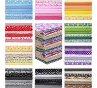 YUMILI Pack of 70 Cotton Patchwork Fabric, 10 x 10 Inch Cotton Fabrics Printed Bundles Cloth Packs Floral Pattern for DIY Sewing Patterns Crafts