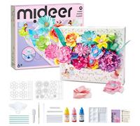 YUMILI Paper Flower Science Kit, Color Changing Flowers Magic Petal Art Kit DIY Paper Craft Kits Watercolor Blurring Coloring Box Bouquet