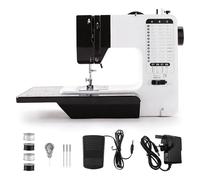 YUMILI Sewing Machine, 38 Stitches Electric Double Needle Sewing Machine Household Compact Lightweight Automatic Embroidery Machine with Extension Table(UK 220V)