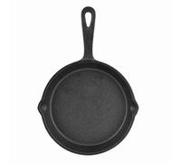 YUMILI Vintage Cast Iron Skillet Frying Pan Non-Stick 16cm 20cm Pre-Seasoned Cooking for Home and Outdoor Chef's Classic for Cooking Baking Searing Sauteing (16cm)