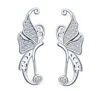 Yumilok 925 Sterling Silver Earrings Women's Earring Elf Ear Studs Ear Nail with Zircon