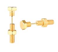 Yumilok Earrings for Women Men Stainless Steel screw nut Earrings Ears Plugs gold