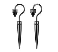 Yumilok Mens Earrings Studs Stainless Steel for Women Screw Cone Piercing Hoop Spike Earring black