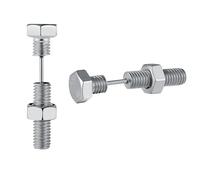 Yumilok Mens Stud Earrings Stainless Steel Screw Earrings Barbell Ears Plugs Screw Studs for Women silver