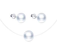 Yumilok Simulated Pearl Jewelry Set Stud Earrings Choker Sets for Women