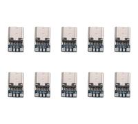 YUMIN 10 Pcs USB 3.1 Type C Connector 14 Pin Female Socket Receptacle Through Holes PCB 180 Vertical Shield USB-C1