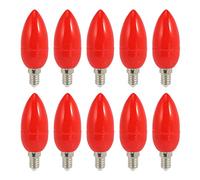 YUMIN 10X LED Candle Light Candle Light Bulbs Red Fortune Lamp God Energy Saving Candle,E14
