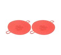 Yumin 2 Pcs Silicone Steamer,Vegetable Steamer Basket Insert for Pressure Cookers, Microwavable, Multicookers,Red