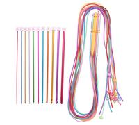 Yumin 23 Pcs Tunisian Crochet Hook Set Include Plastic Cable Afghan Crochet Hook and Tunisian Afghan Aluminum Knitting Needles