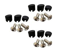 Yumin 3Set Scooter Rear Back Mudguard Screw Rubber Cap Screw Plug Cover for Electric Scooter Parts(Black)