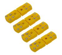 YUMIN 4X Yellow Plastic Shell K Type Thermocouple Plug Socket Connector Set
