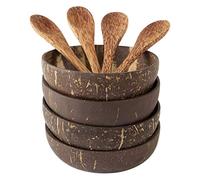 Yumin and Spoon Set,Salad Smoothie Mixing Dessert Fruit Ice Cream Snack Bowl for Kitchen,Dining 4 Set