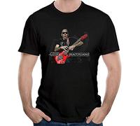 yumin Joe T-Shirt Satriani Cotton Men's Stylish Personalized Short Sleeve t-Shirt Size L Black