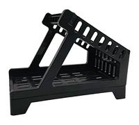 Yumin Label Holder for Roll and Fanfold Thermal Shipping Labels, Work with Desktop Label Printer, Black