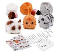 Yumin Needle Felting Kits Needle Felting Kit with Instructions,Needle Felting Pad,Felting Wool,Felting Needles,Keychain