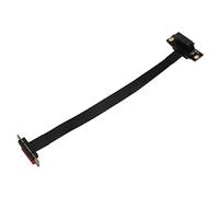 YUMIN PCIE X1 Riser Cable Dual 90 Degree Right Angle PCIe 3.0 X1 to X1 Extension Cable 8Gbps PCI Express 1X Riser Card 20cm