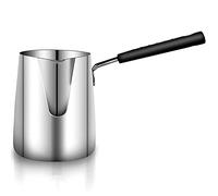 Yumin Stainless Steel Butter and Coffee Warmer,Turkish Coffee Pot,Mini Butter Melting Pot and Milk Pot with Spout -(350ML)