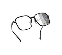 YuMiooAury Photochromic Short Sighted Glasses Blue Light Blocking Computer Distance Glasses Large Women Anti UV400 Metal Eyewear Frame