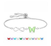 Yumioxa August Birthday Gift Birthdaystone August Butterfly Infinity Silver Pendant Celebrate Birthday August Bracelets Jewellery for Her Anniversary Christmas Thanksgiving Graduation Months Chain