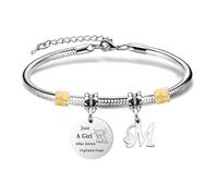 Yumioxa Highland Cows Just A Girl Who Loves Highland Cows Women Bracelets Girl Birthday Love Nature Highland Cows Jewellery Gift Birthday Christmas Nature Cow Bracelets for Her(M)
