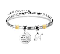 Yumioxa Highland Cows Just A Girl Who Loves Highland Cows Women Bracelets Girl Birthday Love Nature Highland Cows Jewellery Gift Birthday Christmas Nature Cow Bracelets for Her(N)
