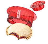 YUMKT Cookie Cutter Sandwich and Cool Cutter for Kids Breakfast Maker, Cute Peanut Butter and Jelly Sandwiches DIY Lunchbox and Bento Box for Boys and Girls (5, red)