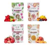 Yumma Candy - Mixed Pouch Bundle (12 x 138g) - Christmas Sweet Gift Box - Includes Strawberry Fizz, Peachies, Raspberry Twist & Yumma Cups - Gluten Free, Palm Oil Free, Natural Fruity Gummies