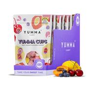 Yumma Candy - Yumma Cups 7 Pack, Fruit Yoghurt Gummies - Gluten Free, Palm Oil Free - Real Fruit Juice, Natural Yoghurt Flavour Sweets - Mini Cupcake Chewy Candy Multipack - 138g Each, 7 x Bags