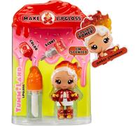 Yummiland Lip Gloss Doll - Amber Cinnamon - Includes DIY Lip Gloss Kit, Suitabl